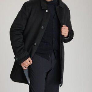 Unisex Men's Wool Cashmere Pea Coat sz  48R - Black